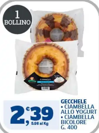 Gecchele ciambella allo yogurt