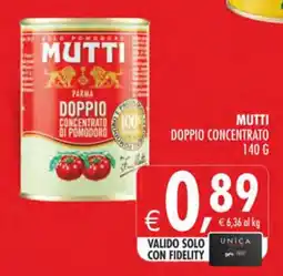 Deco Superstore Mutti doppio concentrato di pomodoro offerta