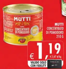Deco Superstore Mutti concentrato di pomodoro offerta