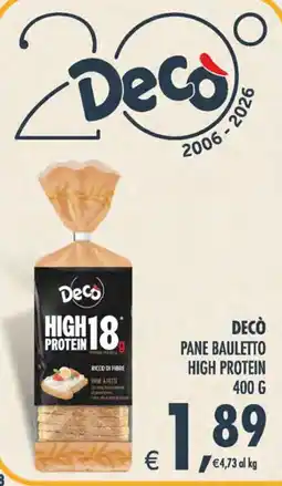 Deco Superstore Decò pane bauletto high protein offerta