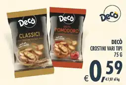 Deco Superstore Decò crostini vari tipi offerta