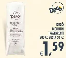 Deco Superstore Decò bicchieri trasparenti offerta