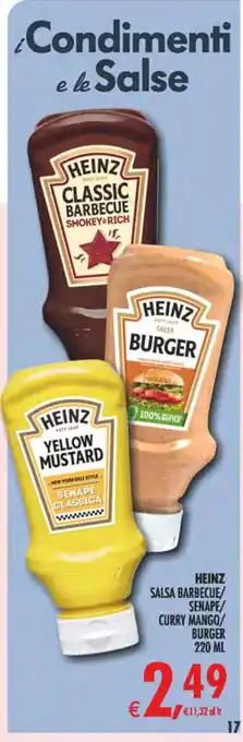 Heinz condimenti e le salse