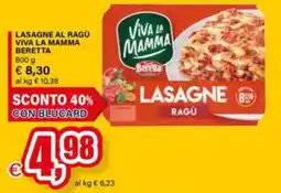 Il Gigante Lasagne al ragù Viva la mamma Beretta offerta