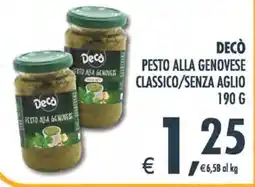 Deco Superstore Decò pesto alla genovese classico offerta