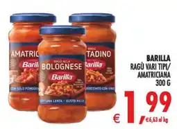 Deco Superstore Barilla Ragù vari tipi/amatriciana offerta