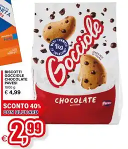 Il Gigante Biscotti Gocci ole Chocolate Pavési offerta