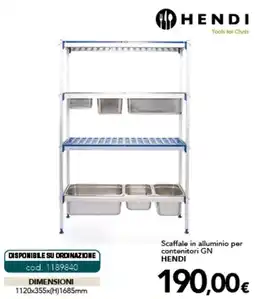 Altasfera Scaffale in alluminio per contenitori GN HENDI offerta