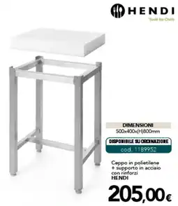 Altasfera Ceppo in polietilene + supporto in acciaio con rinforzi HENDI offerta