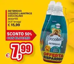 Il Gigante Detersivo liquido lavatrice Coccolino offerta