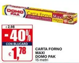 Il Gigante Carta forno maxi domo pak offerta