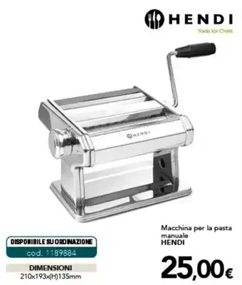 Macchina per la pasta manuale Hendi