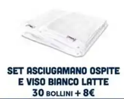 Il Gigante Set asciugamano ospite e viso bianco latte offerta