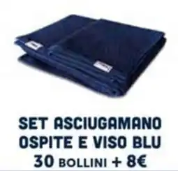 Il Gigante Set asciugamano ospite e viso blu offerta