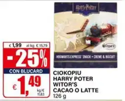 Il Gigante Ciokopiu Harry Potter Witor's Cacao o Latte offerta