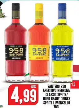 Al Discount Santero 958 Aperitivo Negroni/Classic Spritz/Spritz Limoncello offerta
