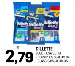 Al Discount Gillette Blue II usa getta offerta