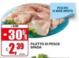 Il Gigante Filetto di pesce spada offerta