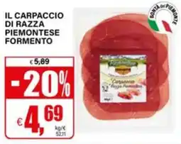Il Gigante Il carpaccio di razza piemontese formento offerta