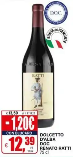 Il Gigante Dolcetto d'Alba DOC Renato Ratti offerta