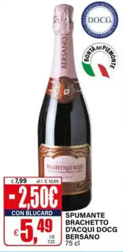 Il Gigante Spumante Brachetto d'Acqui DOCG Bersano offerta