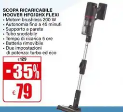 Il Gigante Scopa ricaricabile Hoover HFG10HX Flexi offerta
