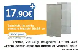 C+C Italmarket Sacchetti in carta avana e bianchi offerta