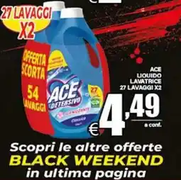 DEM Ace detergente liquido lavatrice offerta