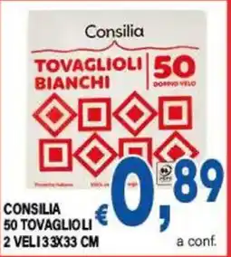 DEM Consilia tovaglioli bianchi offerta