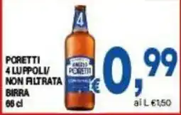 DEM Poretti 4 luppoli non filtrata birra offerta
