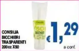 DEM Consilia bicchieri trasparenti offerta