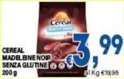 DEM Cereal madeleine noir senza glutine offerta