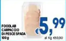 DEM Foodlab carpaccio di pesce spada offerta