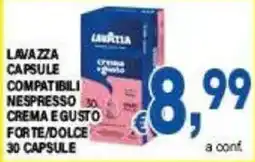 DEM Lavazza capsule compatibili Nespresso Crema e Gusto Forte/Dolce offerta
