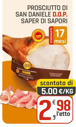 Supermercati Dok Prosciutto di San Daniele D.O.P. Saper di Sapori offerta