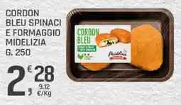 Supermercati Dok Cordon bleu spinaci e formaggio Midelizia offerta