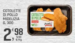 Supermercati Dok Cotolette di pollo Midelizia offerta