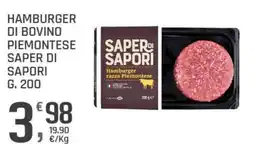 Supermercati Dok Hamburger di bovino piemontese Saper di sapori offerta