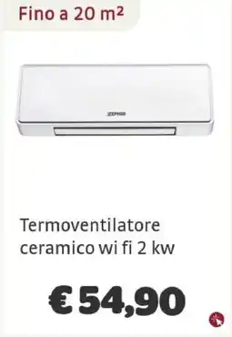 Bricocenter Termoventilatore ceramico wi fi ZEPHIR offerta