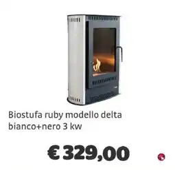 Bricocenter Biostufa ruby modello delta bianco+nero offerta