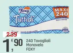 Supermercati Dok Tovaglioli Monovelo FOXY offerta