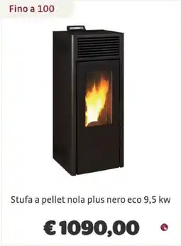 Bricocenter Stufa a pellet nola plus nero eco offerta