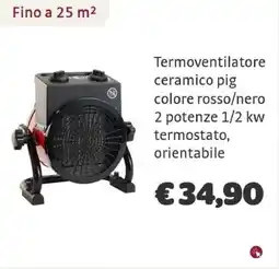 Bricocenter Termoventilatore ceramico pig offerta
