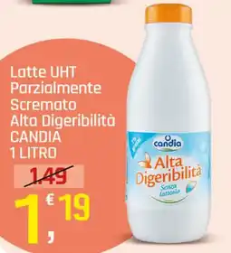 Supermercati Dok Latte UHT Parzialmente Scremato Alta Digeribilità Candia offerta
