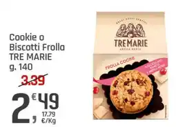 Supermercati Dok Cookie o Biscotti Frolla TRE MARIE offerta
