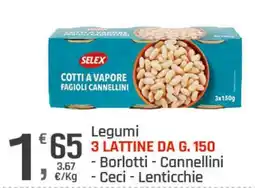 Supermercati Dok SELEX Cotti a vapore Fagioli Cannellini offerta