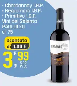 Supermercati Dok Negroamaro I.G.P. Vini del Salento PAOLOLEO offerta