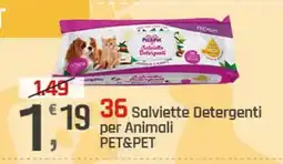 Supermercati Dok Salviette Detergenti per Animali PET&PET offerta