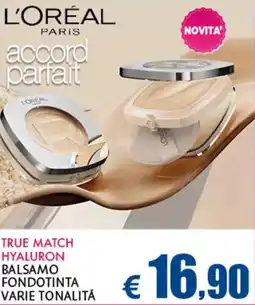 Europlanet Casa L'Oréal Paris accord parfait True Match Hyaluron Balsamo Fondotinta offerta