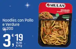 Supermercati Dok Mulan Noodles con Pollo e Verdure offerta